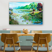 Quadro Decorativo em Vidro Temperado Multicolor 70x100cm - Arte Moderna para Parede