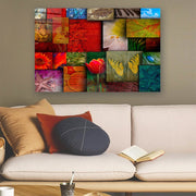 Quadro Decorativo em Vidro Temperado Multicolor 40x60cm - Arte Moderna para Parede