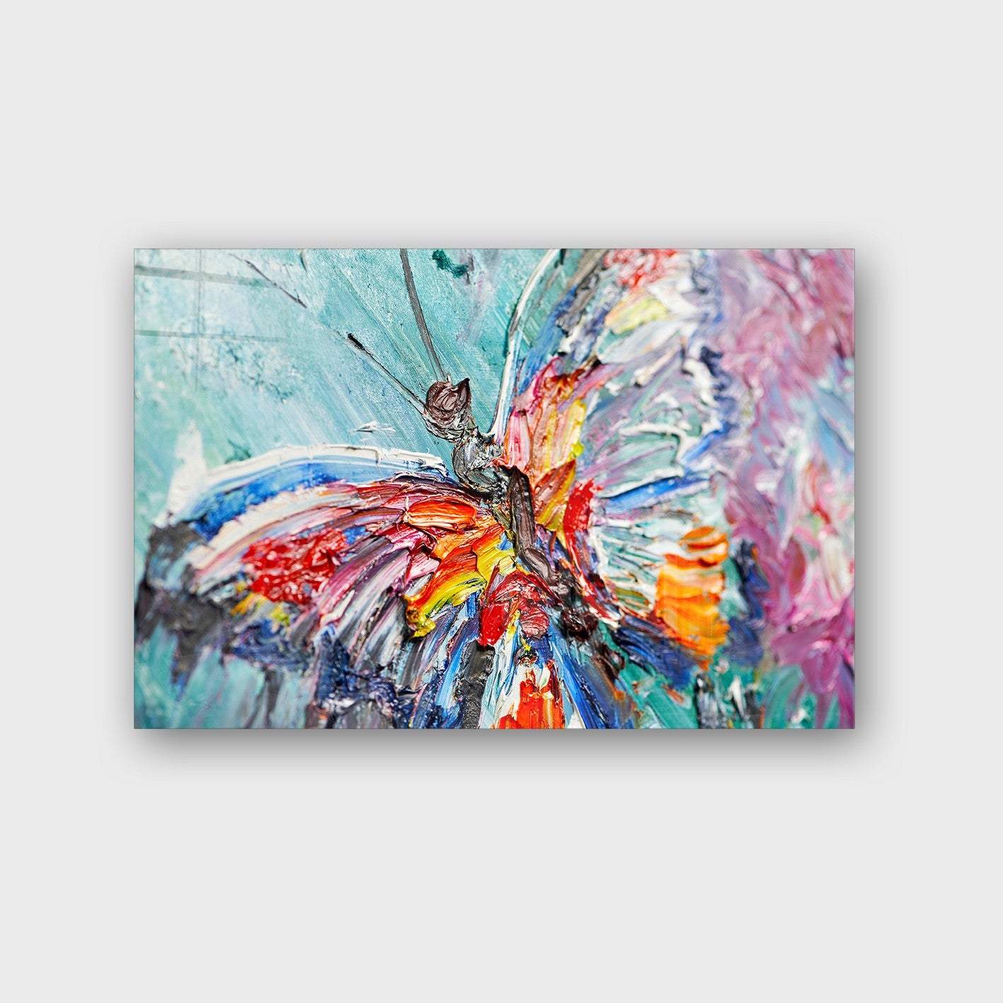 Quadro Decorativo em Vidro Temperado Multicolor 50x70cm - Arte Moderna para Parede