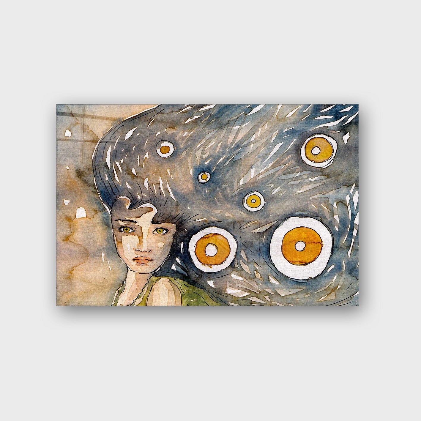 Quadro Decorativo em Vidro Temperado Multicolor 40x60cm - Arte Moderna para Parede