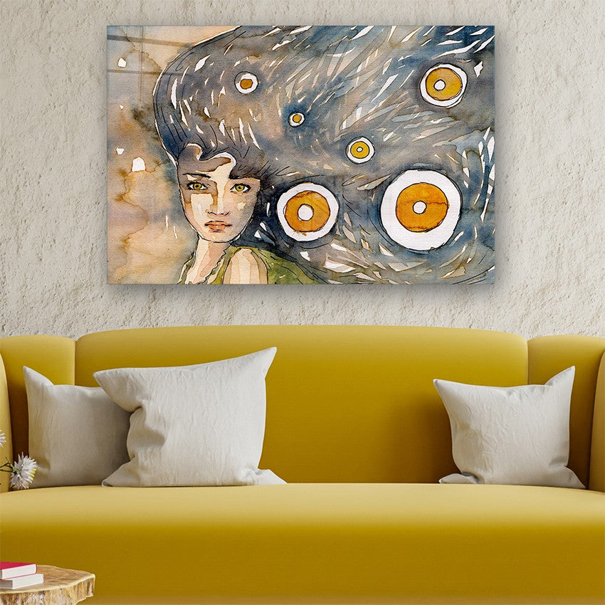 Quadro Decorativo em Vidro Temperado Multicolor 50x70cm - Arte Moderna para Parede