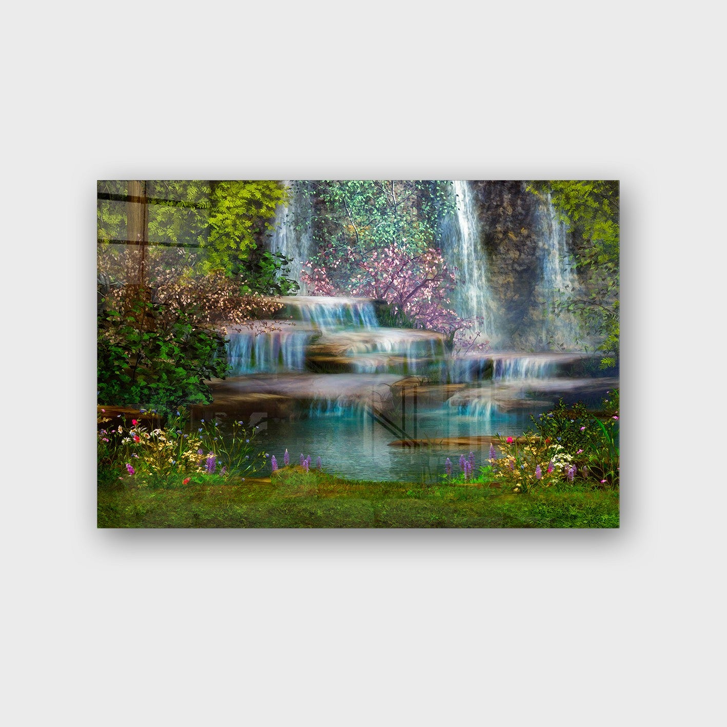 Quadro Decorativo em Vidro Temperado Multicolor 70x100cm - Arte Moderna para Parede