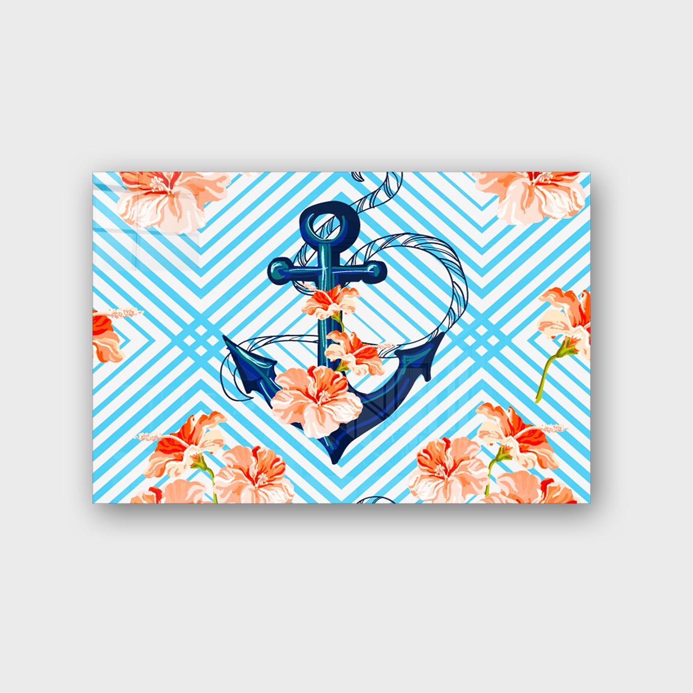 Arte Decorativa em Vidro Temperado Multicolor 70x100cm - Pintura Moderna de Alta Qualidade