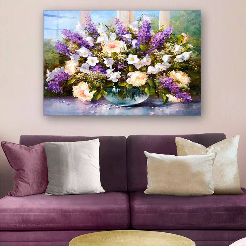 Quadro Decorativo em Vidro Temperado Multicolor 40x60cm - Arte Moderna para Parede