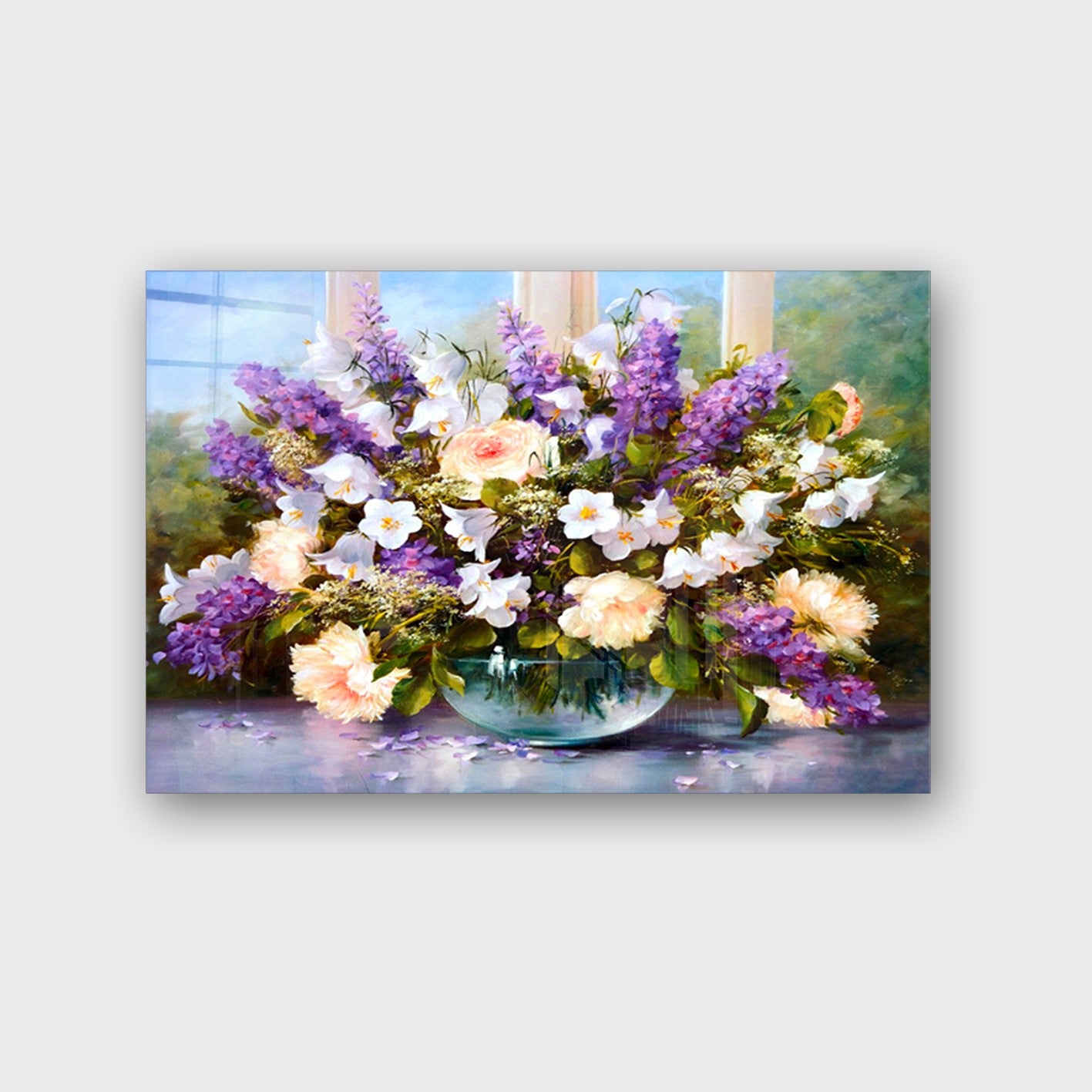 Quadro Decorativo em Vidro Temperado Multicolor 40x60cm - Arte Moderna para Parede