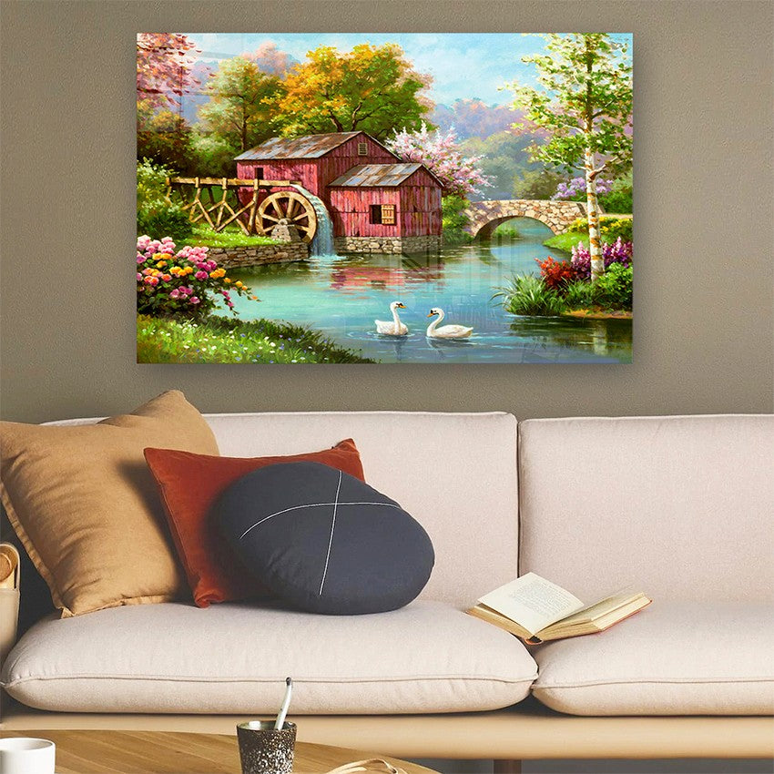 Quadro Decorativo em Vidro Temperado Multicolor 40x60cm - Arte Moderna para Parede