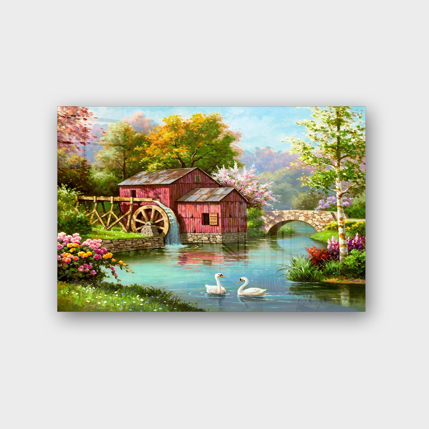 Quadro Decorativo em Vidro Temperado Multicolor 70x100cm - Arte Moderna para Parede