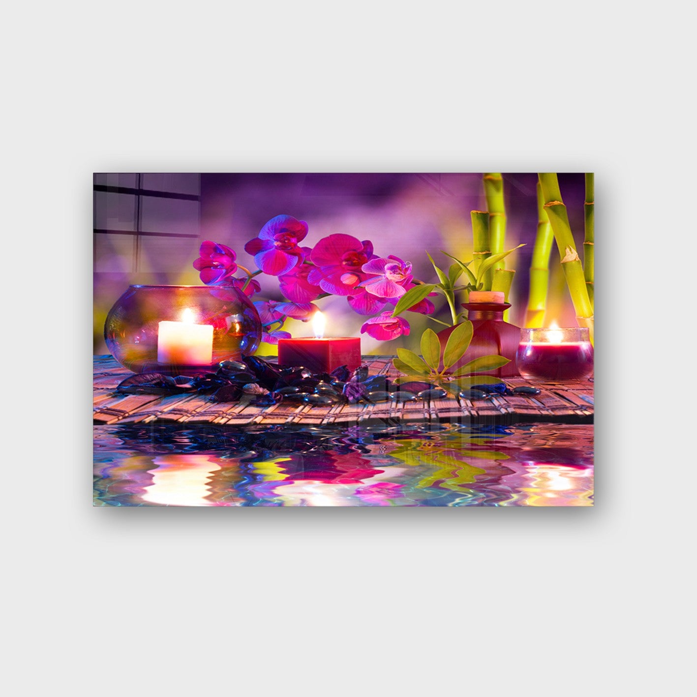 Quadro Decorativo em Vidro Temperado Multicolor 70x100cm - Arte Moderna para Parede