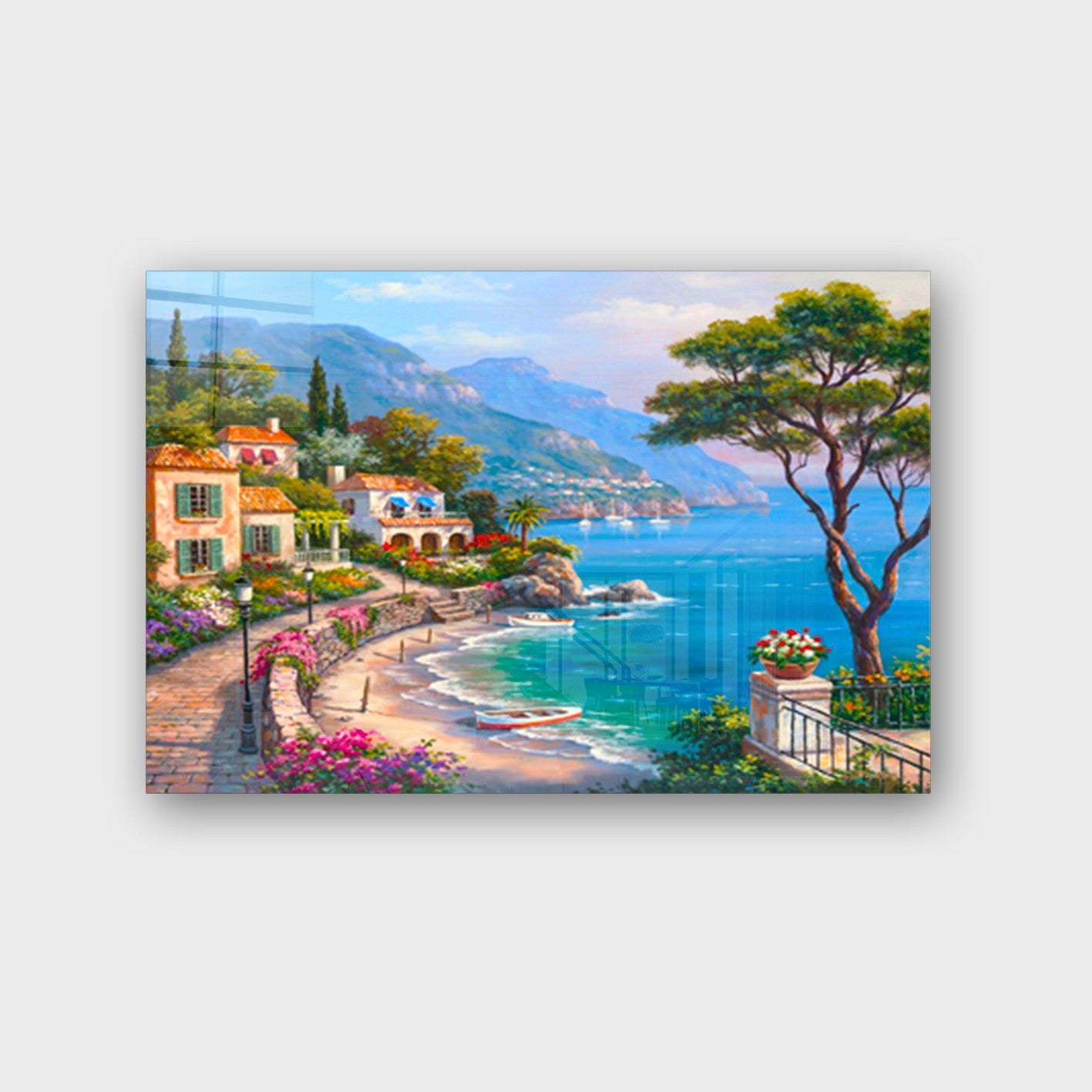 Quadro Decorativo em Vidro Temperado Multicolor 40x60cm - Arte Moderna para Parede