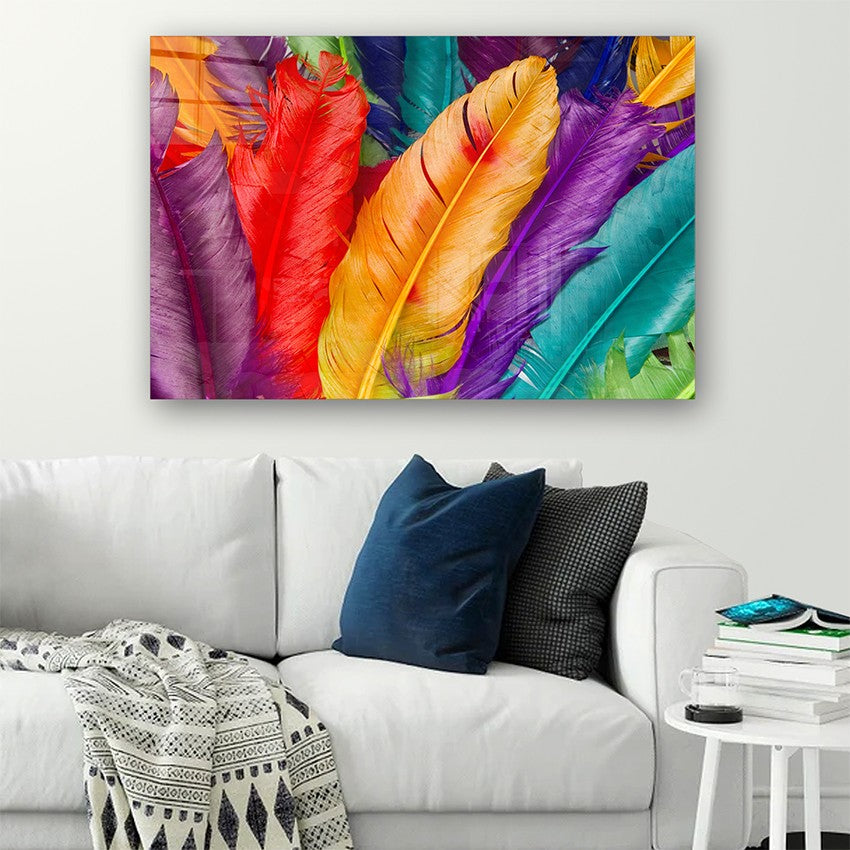 Quadro Decorativo em Vidro Temperado Multicolor 50x70cm - Arte Moderna para Parede