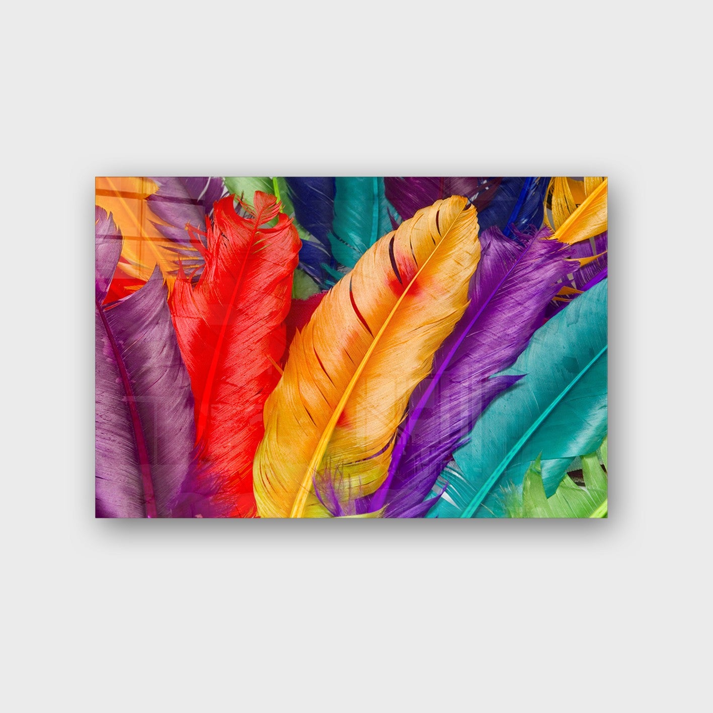 Quadro Decorativo em Vidro Temperado Multicolor 70x100cm - Arte Moderna para Parede