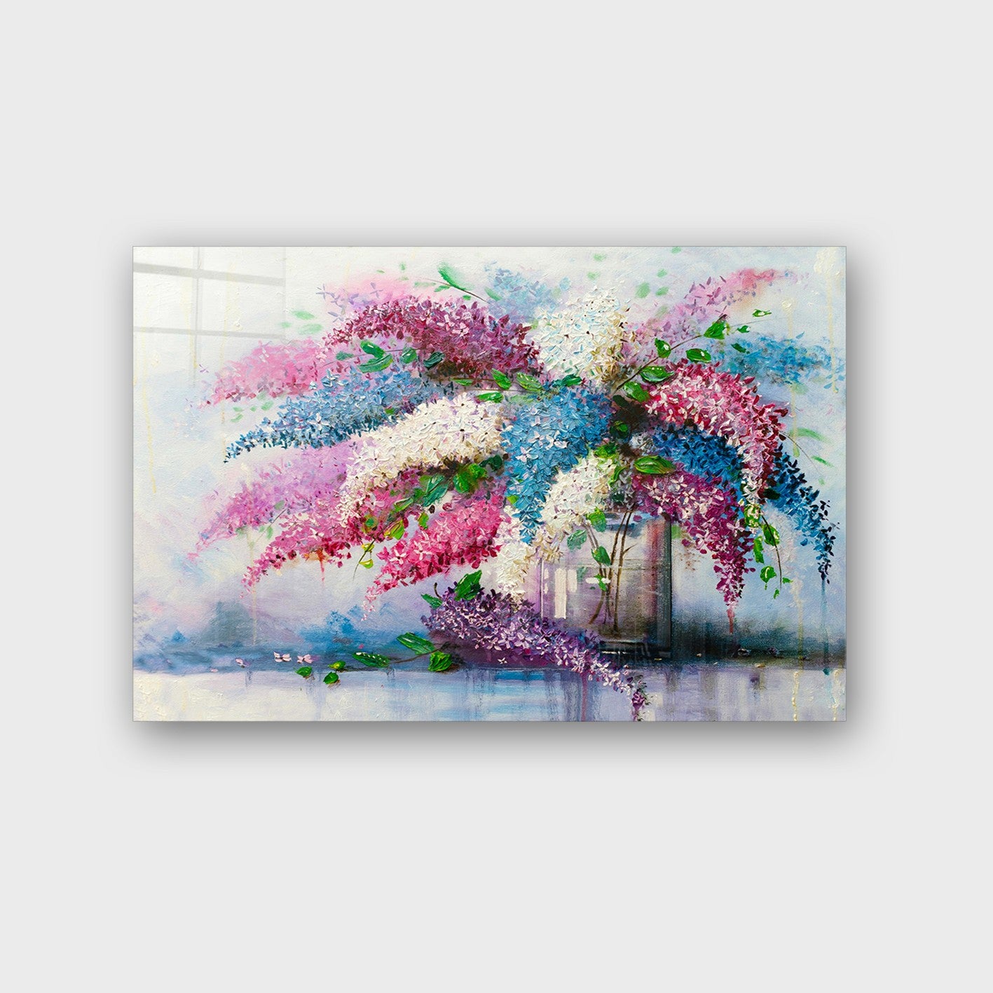 Quadro Decorativo em Vidro Temperado Multicolor 70x100cm - Arte Moderna para Parede