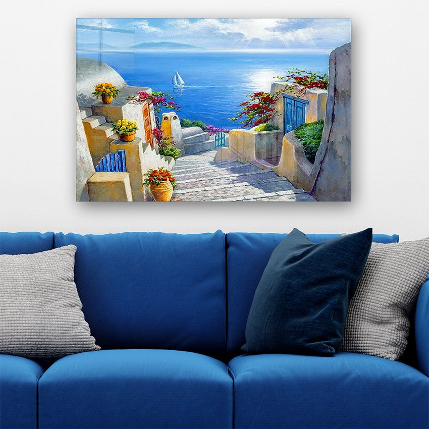 Quadro Decorativo em Vidro Temperado Multicolor 50x70cm - Arte Moderna para Decoração de Interiores