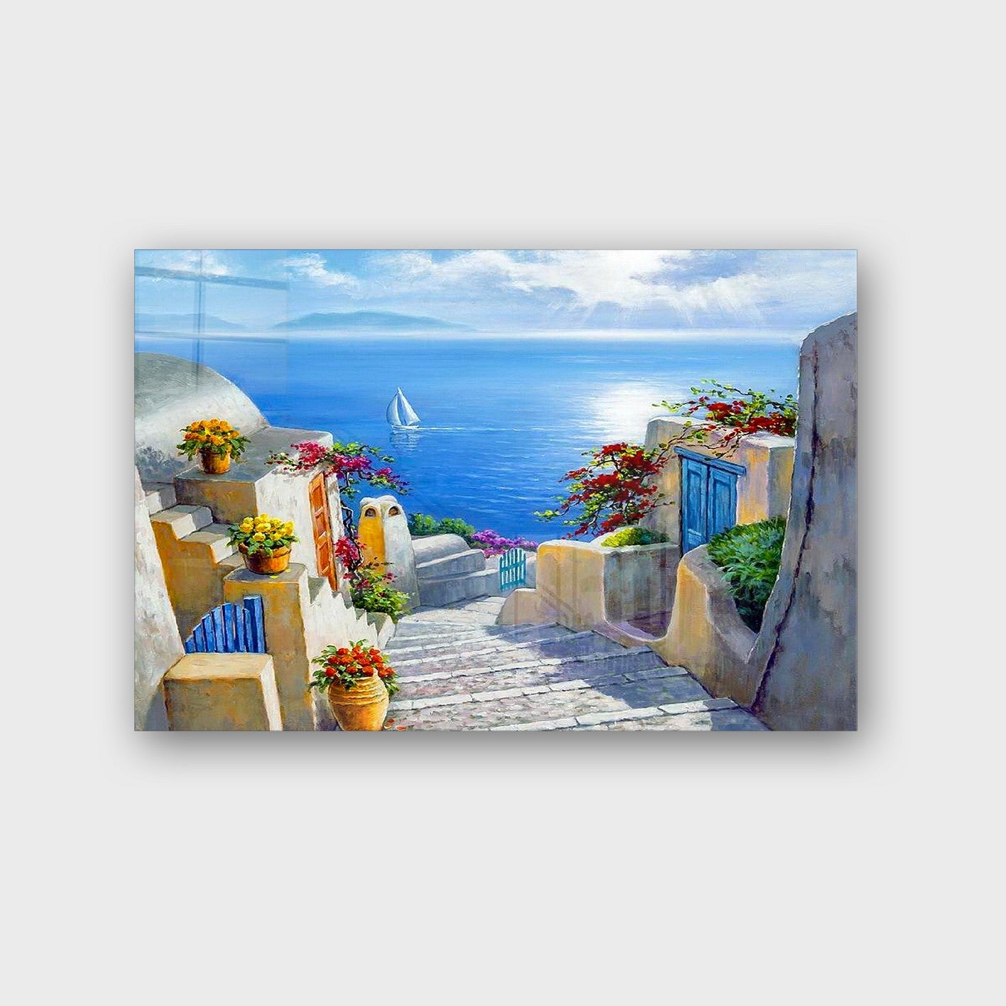 Quadro Decorativo em Vidro Temperado Multicolor 50x70cm - Arte Moderna para Decoração de Interiores
