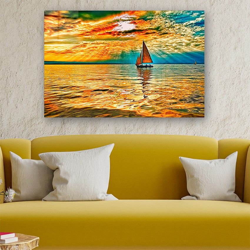 Quadro Decorativo em Vidro Temperado Multicolor 50x70cm - Arte Moderna para Transformar o Seu Espaço