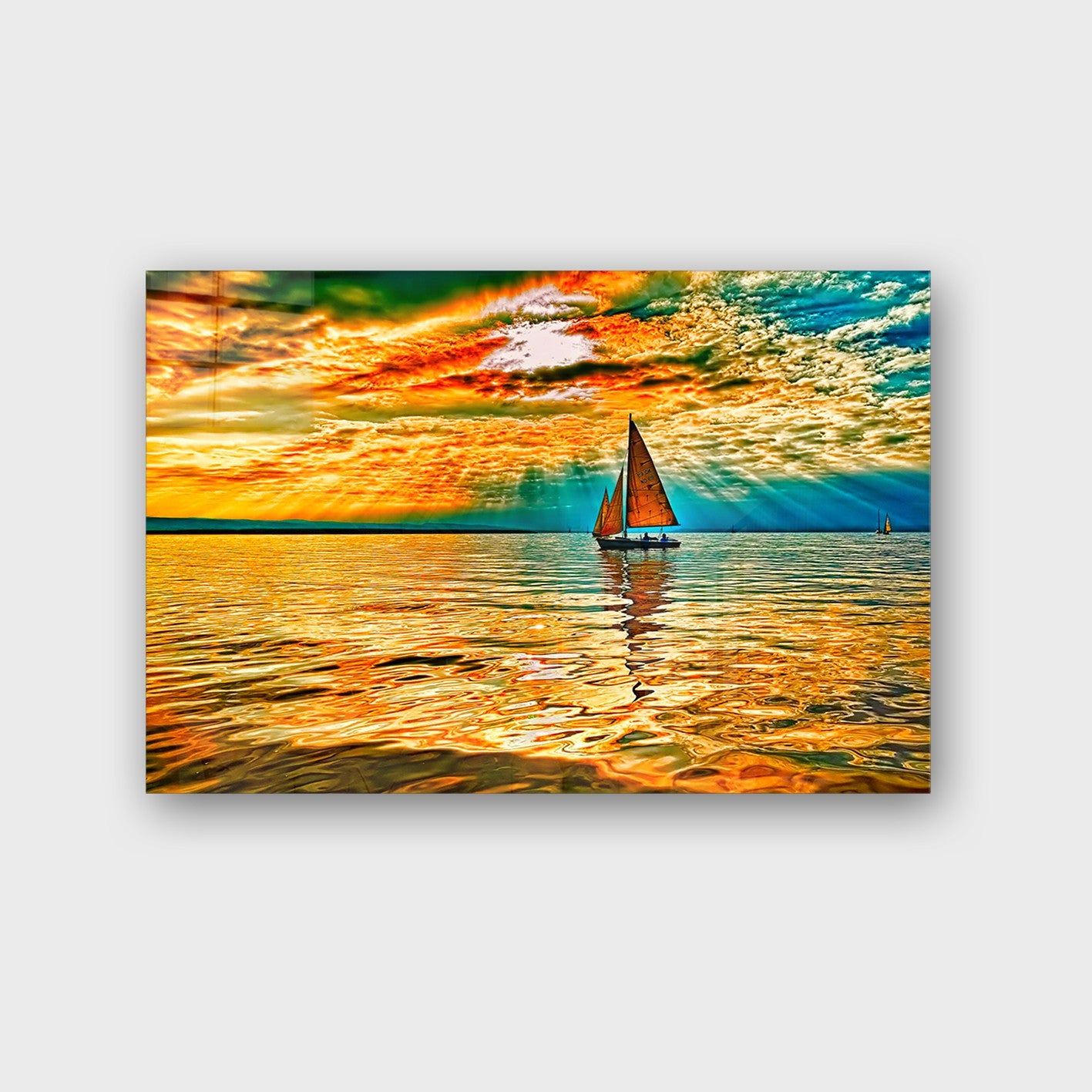 Quadro Decorativo em Vidro Temperado Multicolor 50x70cm - Arte Moderna para Transformar o Seu Espaço