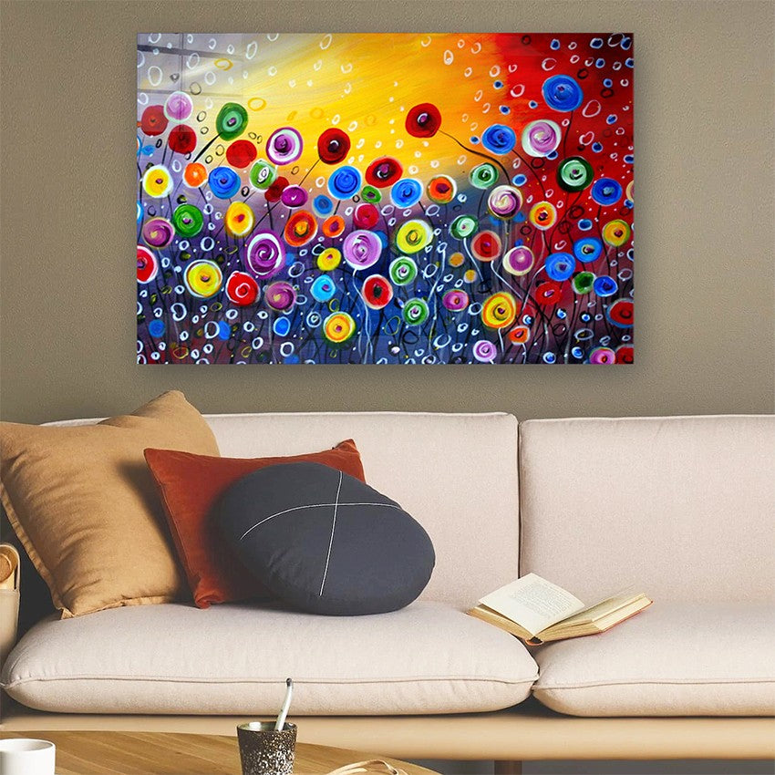 Quadro Decorativo em Vidro Temperado Multicolor 40x60cm - Arte Moderna para Transformar o Seu Espaço