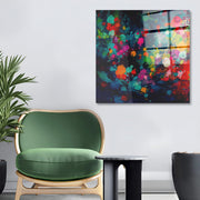 Arte em Vidro Temperado Multicolor 70x70cm - Pintura Decorativa Premium de 4mm