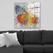 Arte em Vidro Temperado Multicolor 70x70cm - Pintura Decorativa de Alta Qualidade