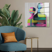 Arte em Vidro Temperado Multicolor 50x50cm - Pintura Decorativa Premium de 4mm