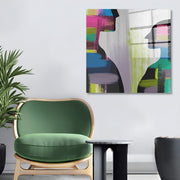 Arte em Vidro Temperado Multicolor 50x50cm - Pintura Decorativa Premium de 4mm