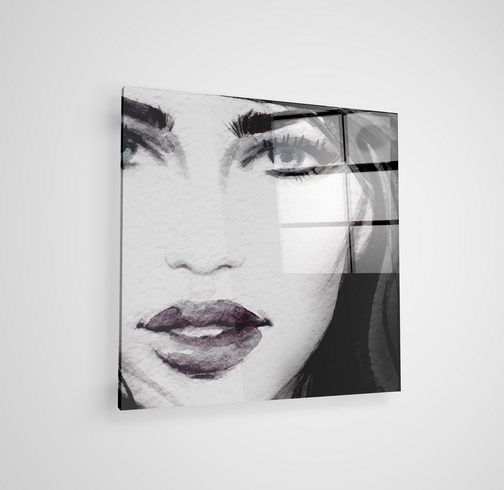 Arte em Vidro Temperado Multicolor 50x50cm - Pintura Decorativa Premium de 4mm