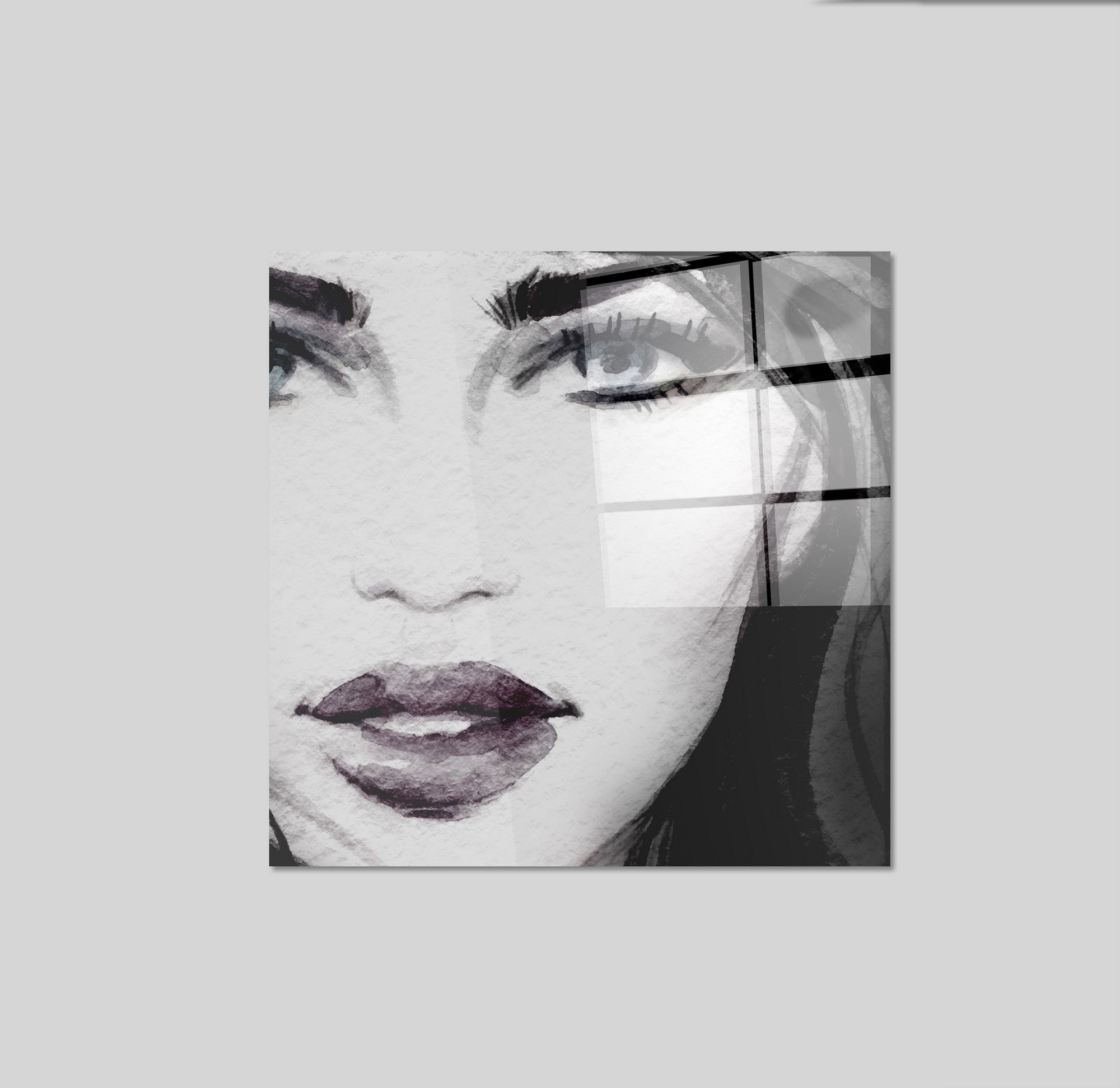 Arte em Vidro Temperado Multicolor 50x50cm - Pintura Decorativa Premium de 4mm