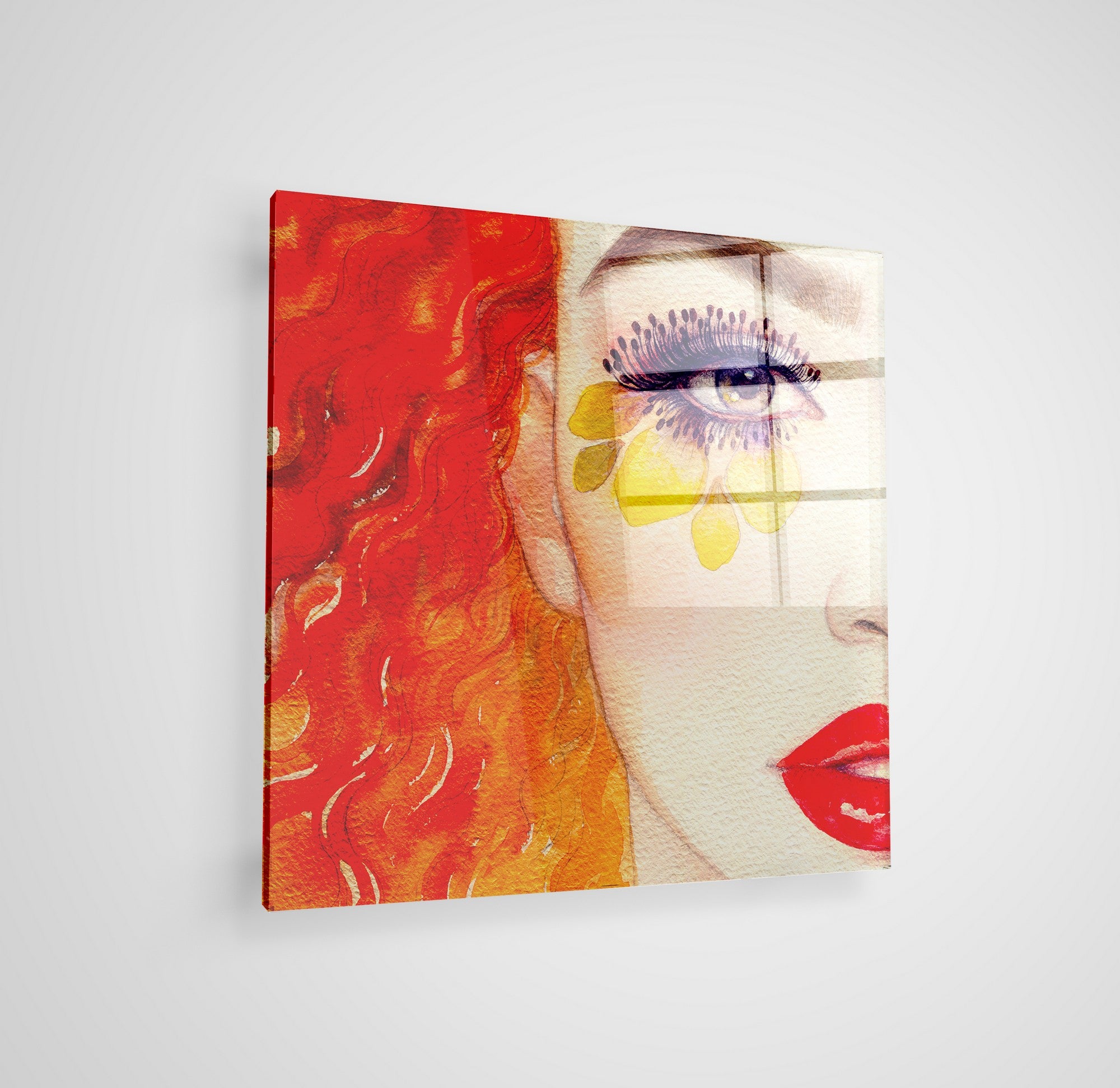 Quadro Decorativo em Vidro Temperado Multicolor 70x70cm - Arte Moderna para Parede