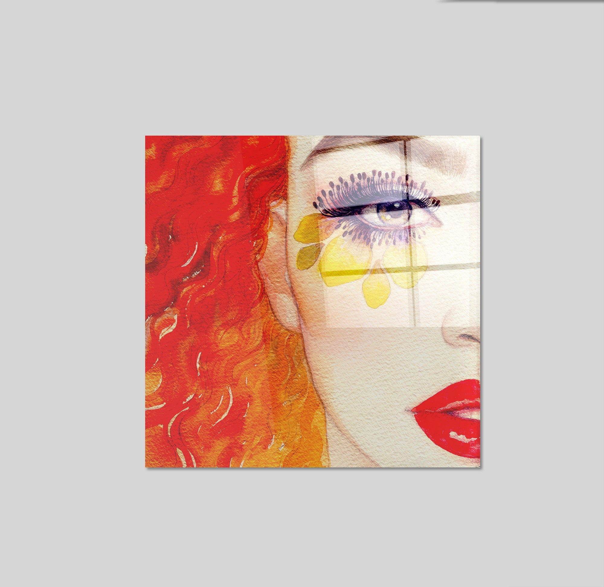 Quadro Decorativo em Vidro Temperado Multicolor 70x70cm - Arte Moderna para Parede