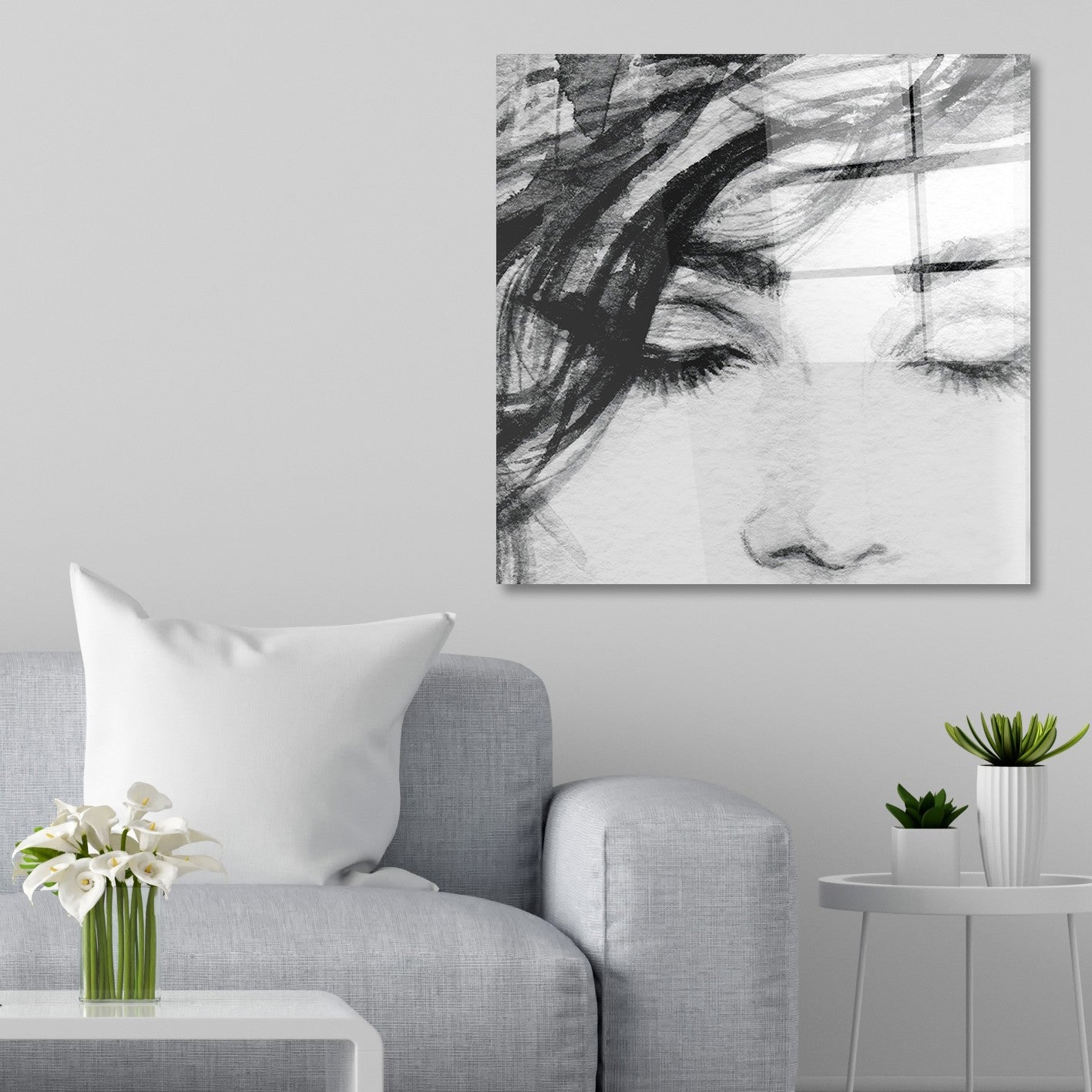 Arte em Vidro Temperado Multicolor 50x50cm - Pintura Decorativa de Parede Premium