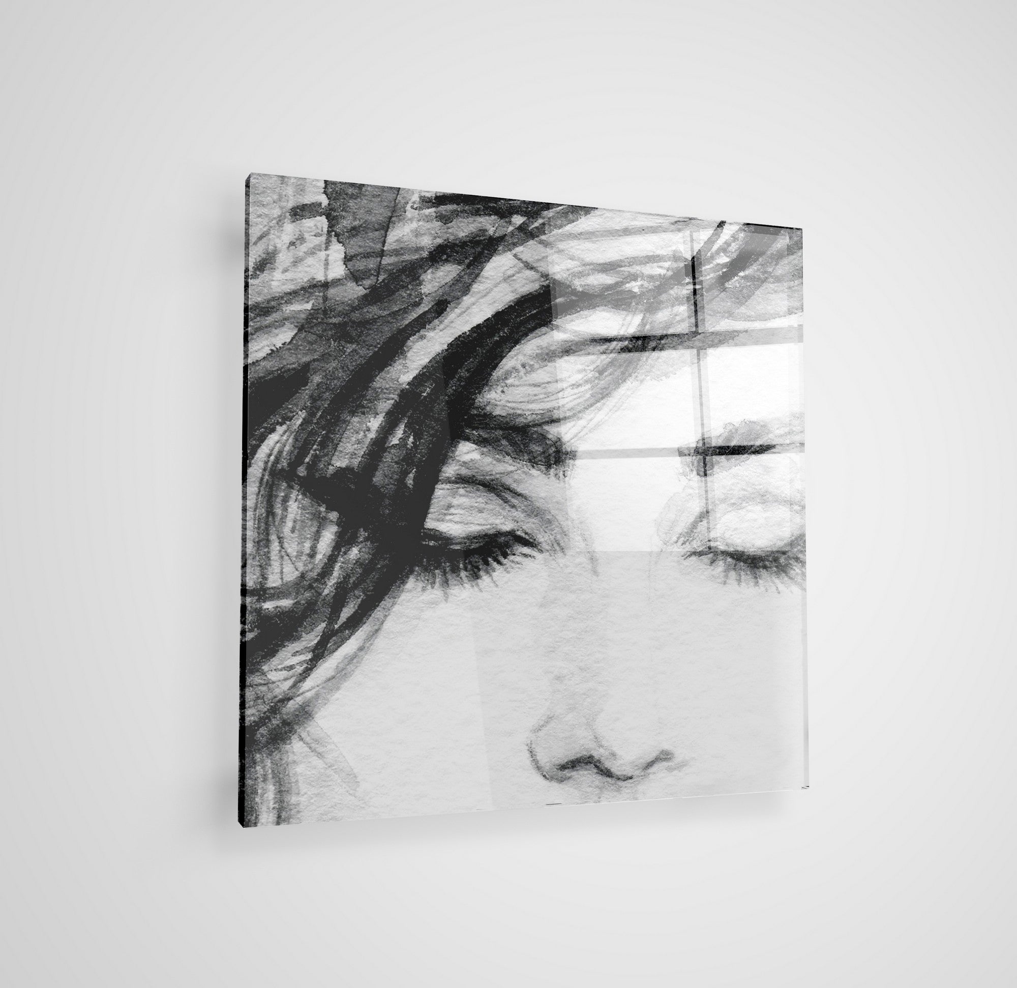 Arte em Vidro Temperado Multicolor 50x50cm - Pintura Decorativa de Parede Premium