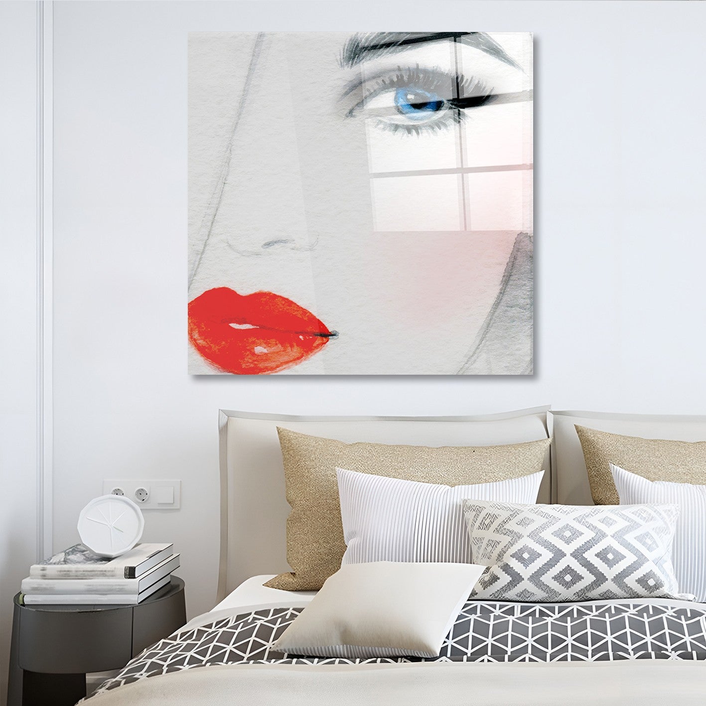 Arte em Vidro Temperado Multicolor 50x50cm - Pintura Decorativa Premium de 4mm