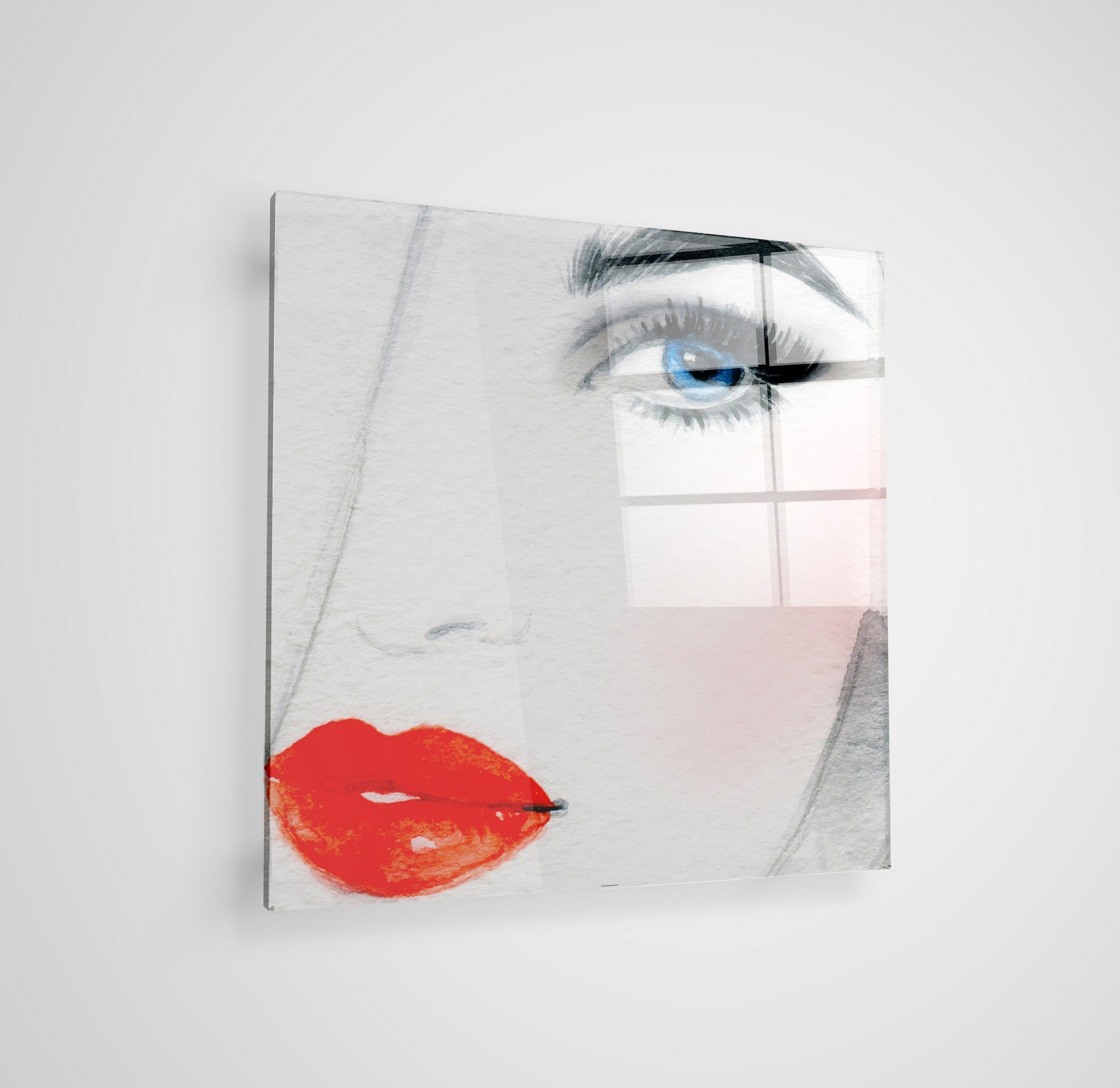 Arte em Vidro Temperado Multicolor 50x50cm - Pintura Decorativa Premium de 4mm