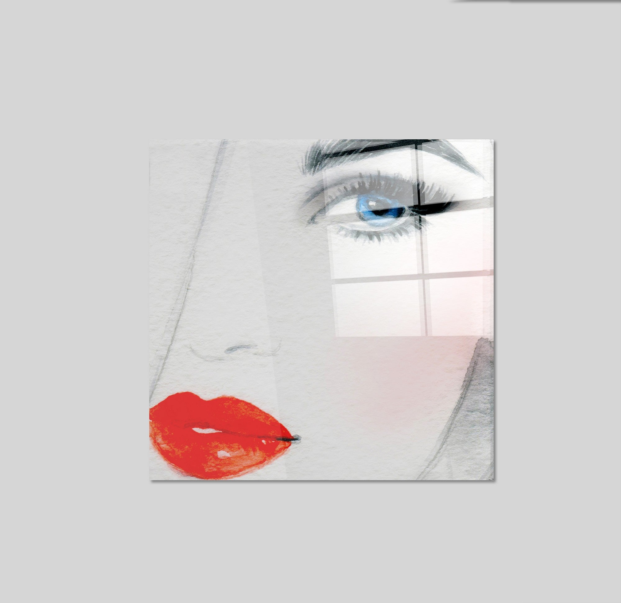 Arte em Vidro Temperado Multicolor 50x50cm - Pintura Decorativa Premium de 4mm