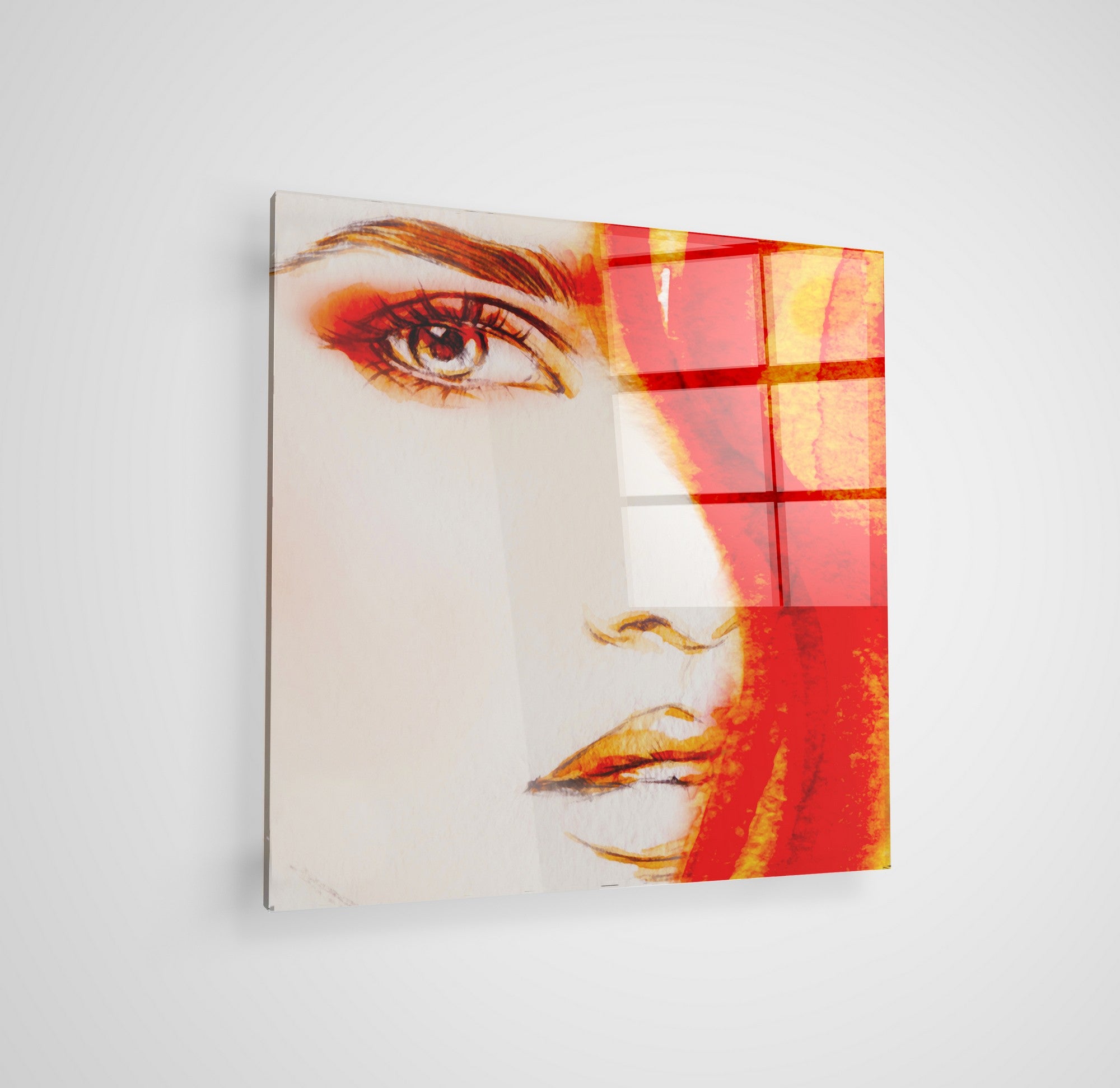 Arte em Vidro Temperado Multicolor 50x50cm - Pintura Decorativa de Alta Qualidade