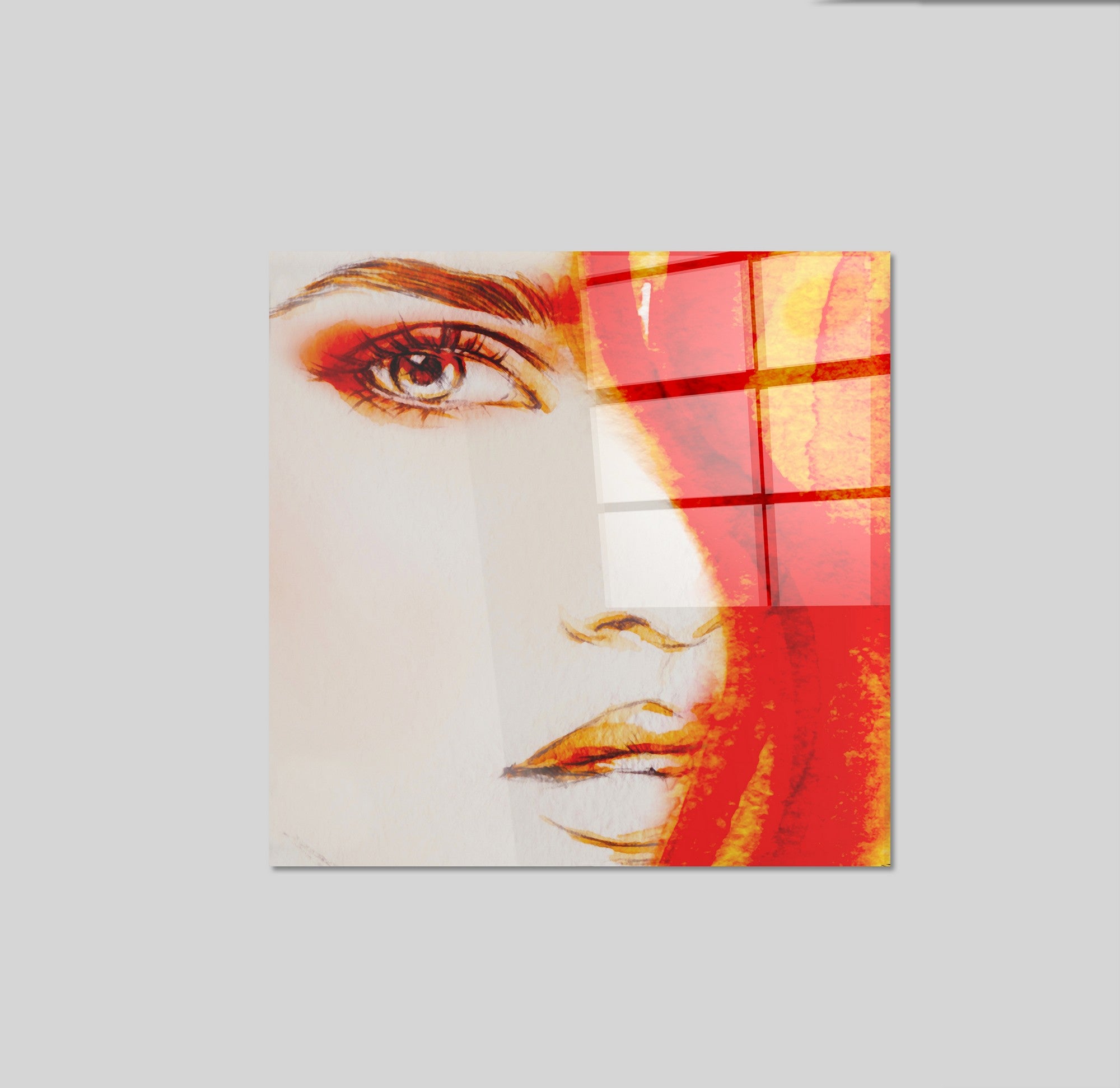 Arte em Vidro Temperado Multicolor 70x70cm - Pintura Decorativa de Alta Qualidade