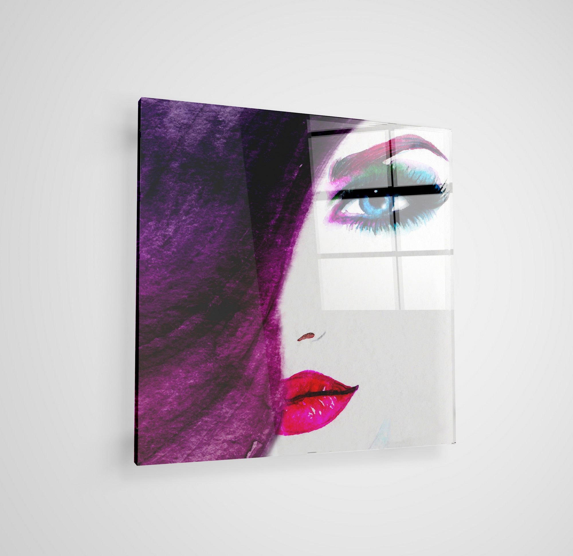 Arte em Vidro Temperado Multicolor 50x50cm - Pintura Decorativa de Alta Qualidade