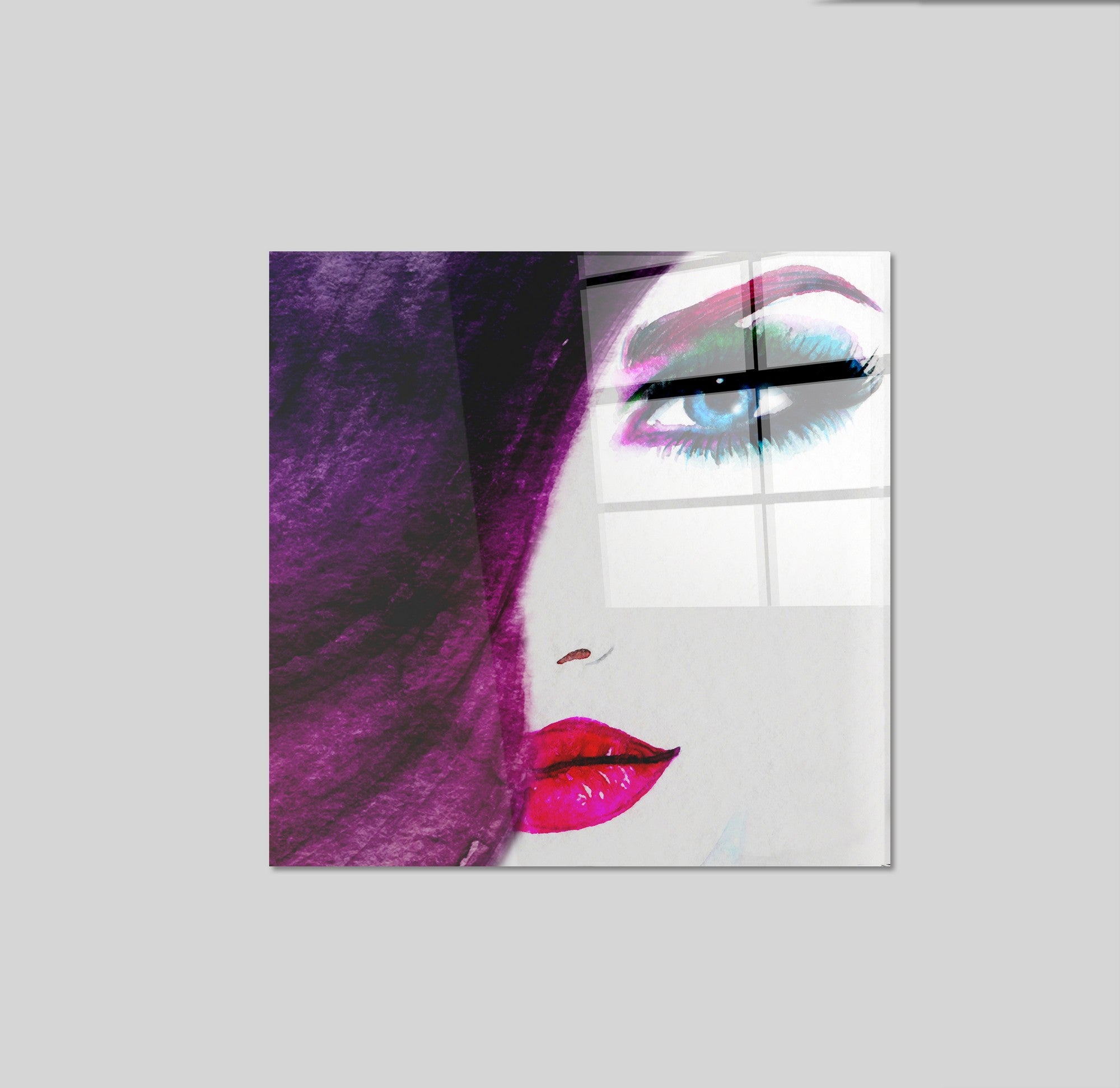 Arte em Vidro Temperado Multicolor 70x70cm - Pintura Decorativa de Alta Qualidade