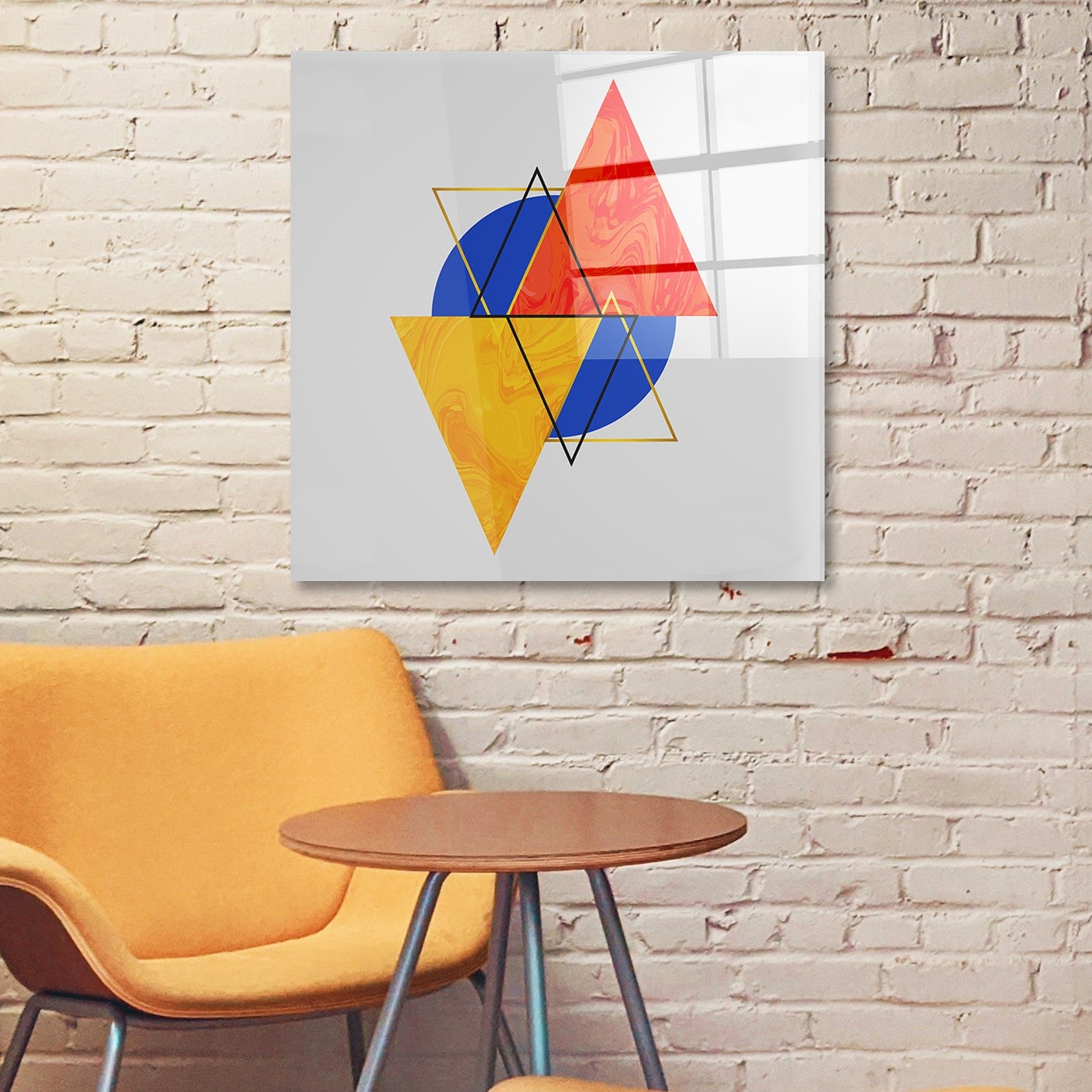 Arte em Vidro Temperado Multicolor 50x50cm - Pintura Decorativa de Alta Qualidade