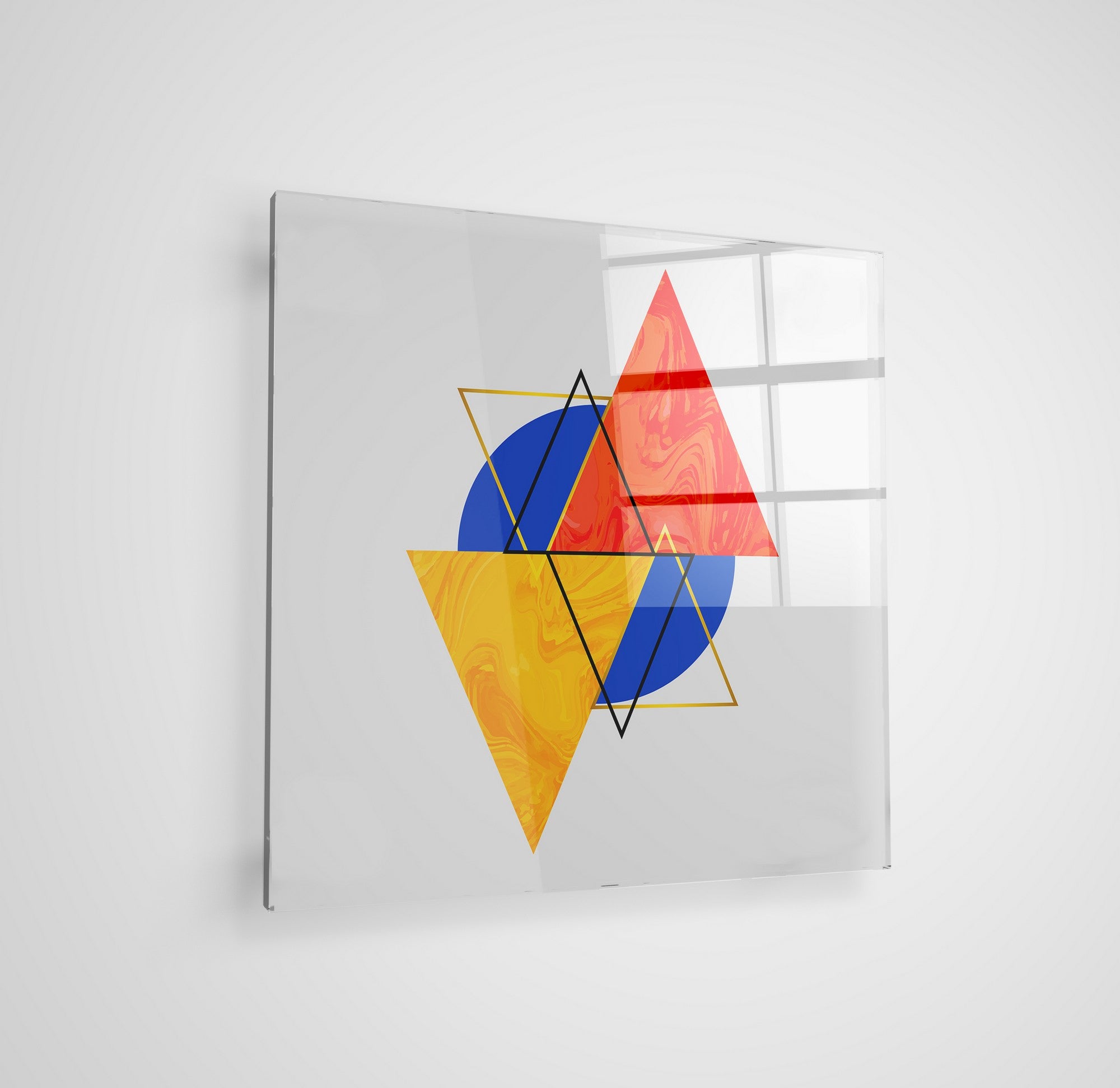 Arte em Vidro Temperado Multicolor 70x70cm - Pintura Decorativa de Alta Qualidade