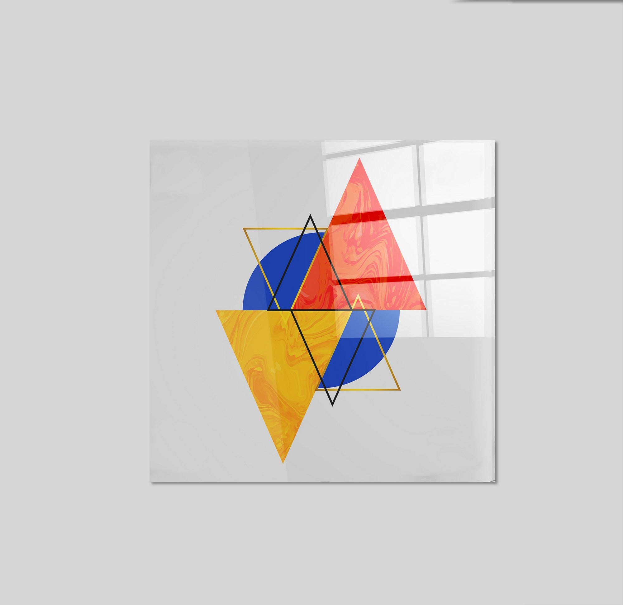 Arte em Vidro Temperado Multicolor 70x70cm - Pintura Decorativa de Alta Qualidade