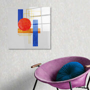 Arte em Vidro Temperado Multicolor 50x50cm - Pintura Decorativa de Parede Premium