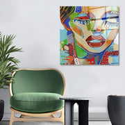 Arte em Vidro Temperado Multicolor 70x70cm - Pintura Decorativa de Alta Qualidade