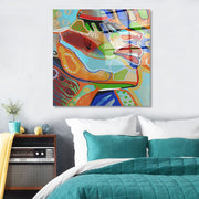 Arte em Vidro Temperado Multicolor 50x50cm - Pintura Decorativa Premium de 4mm