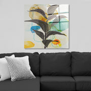 Arte em Vidro Temperado Multicolor 50x50cm - Pintura Decorativa de Alta Qualidade