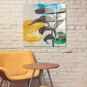 Quadro Decorativo em Vidro Temperado Multicolor 70x70cm - Arte Moderna para Parede