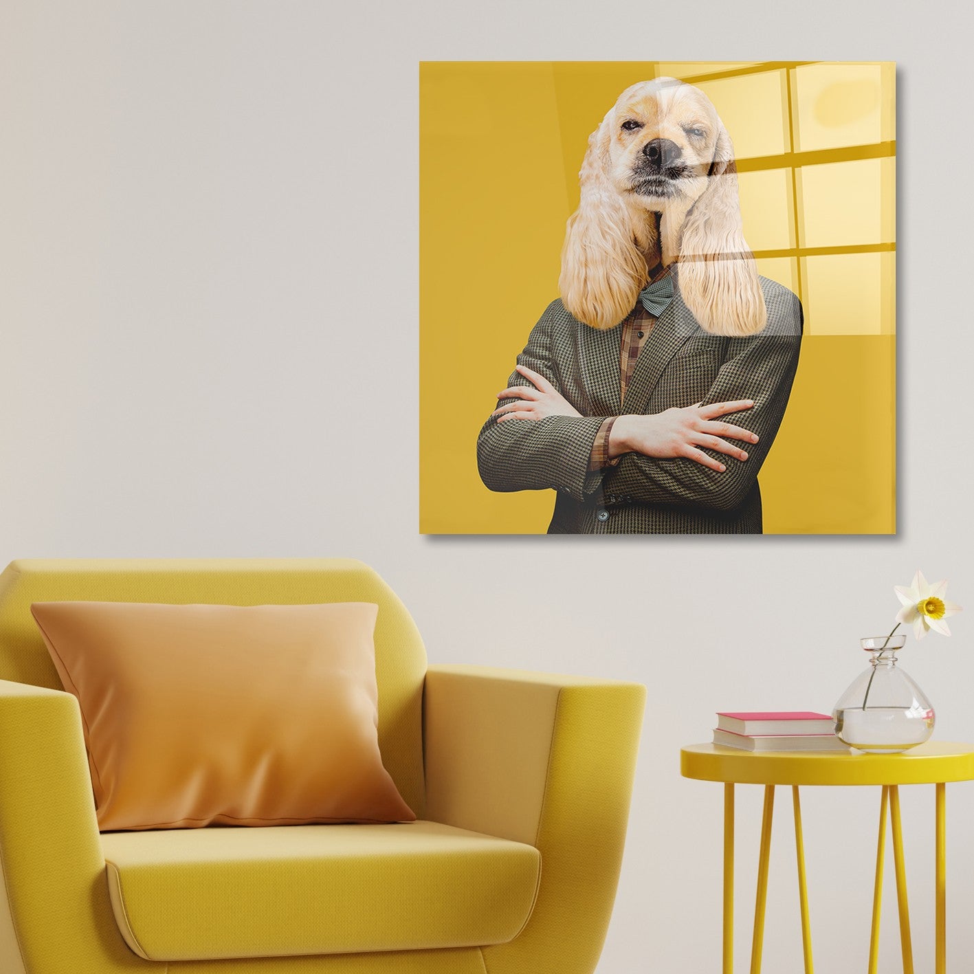 Arte em Vidro Temperado Multicolor 50x50cm - Pintura Decorativa Premium de 4mm