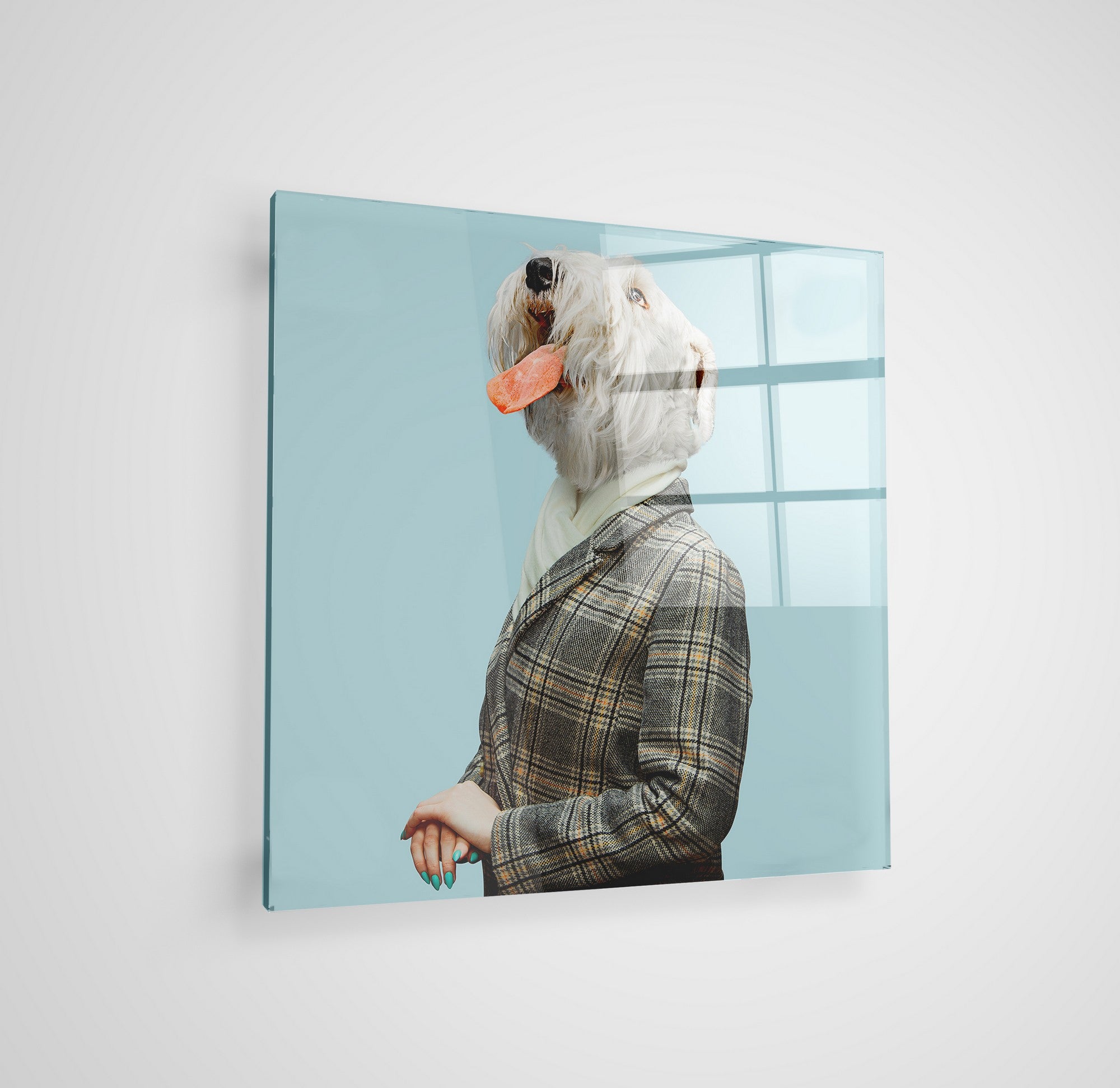 Arte em Vidro Temperado Multicolor 70x70cm - Pintura Decorativa de Alta Qualidade