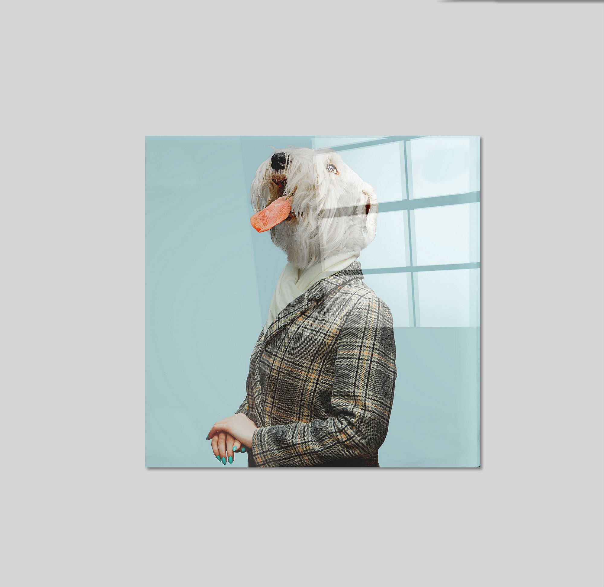 Arte em Vidro Temperado Multicolor 70x70cm - Pintura Decorativa de Alta Qualidade