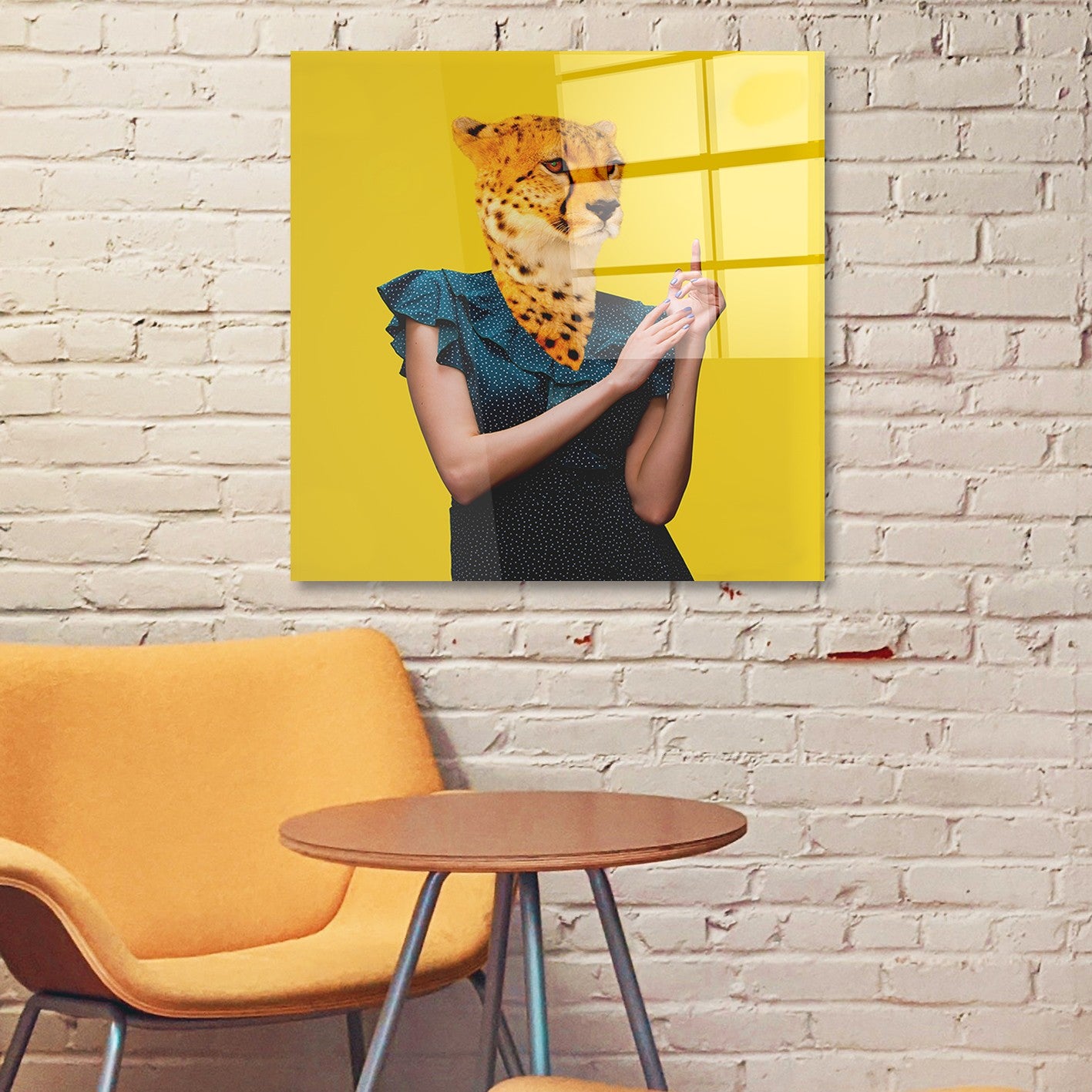 Arte em Vidro Temperado Multicolor 70x70cm - Pintura Decorativa de Luxo para Parede